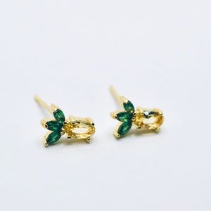 Pineapple fruit stud earrings